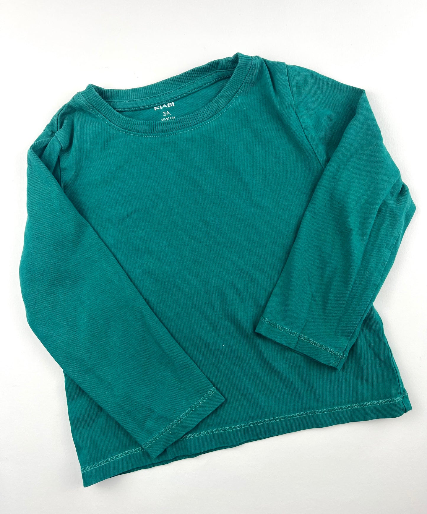 T-shirt manches longues vert Kiabi 3 ans