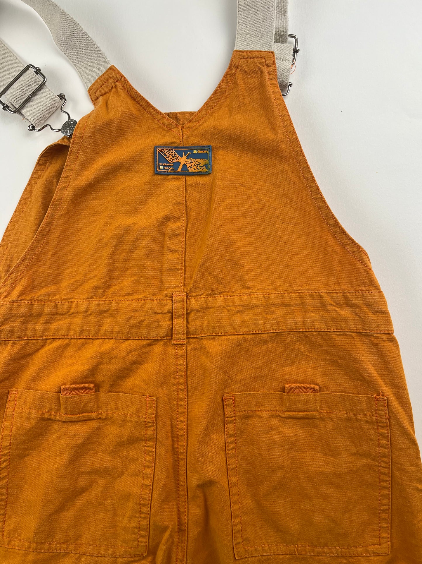 Salopette courte orange vintage Camaïeu 10 ans