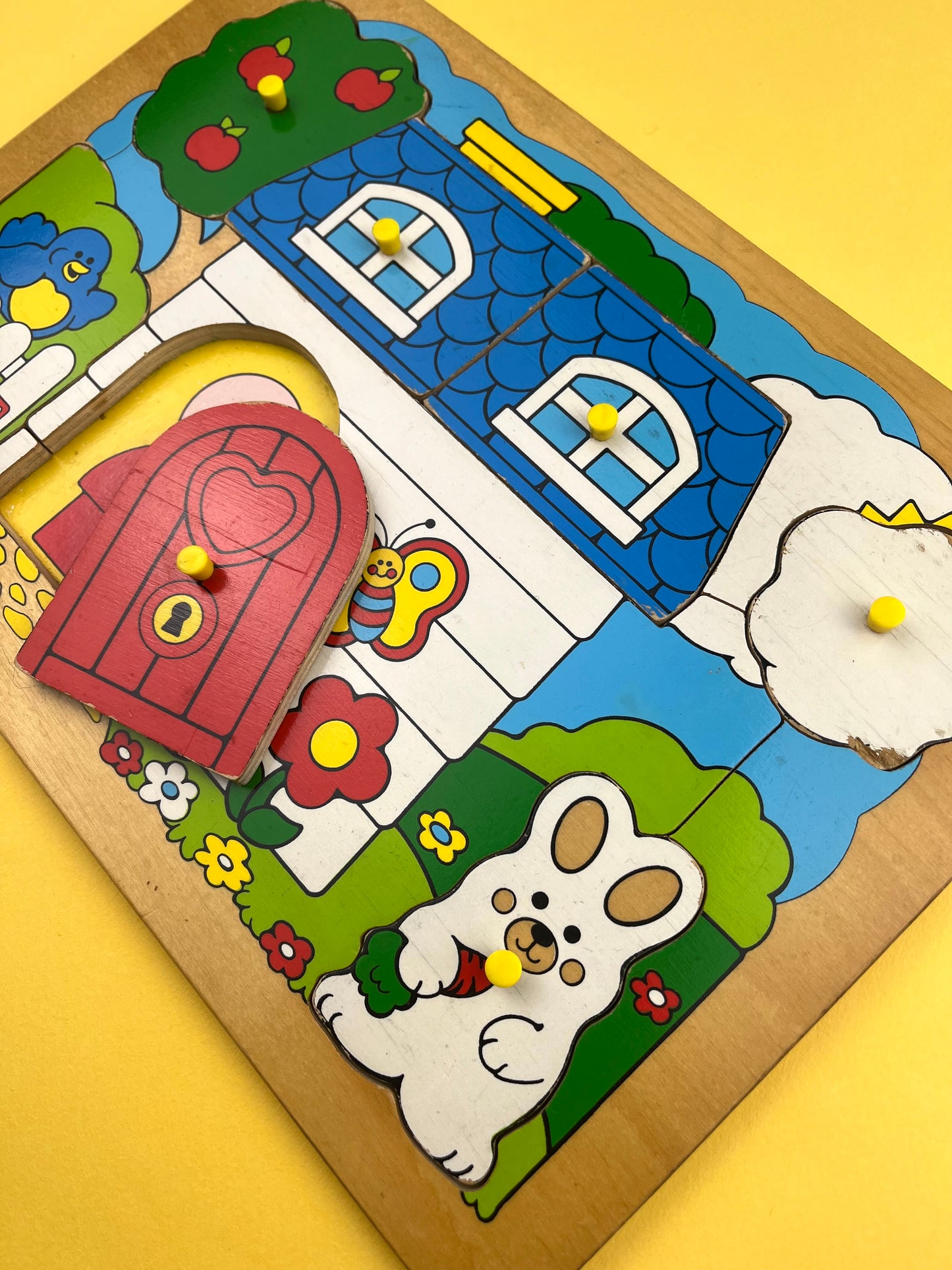 Puzzle en bois vintage Fisher-Price