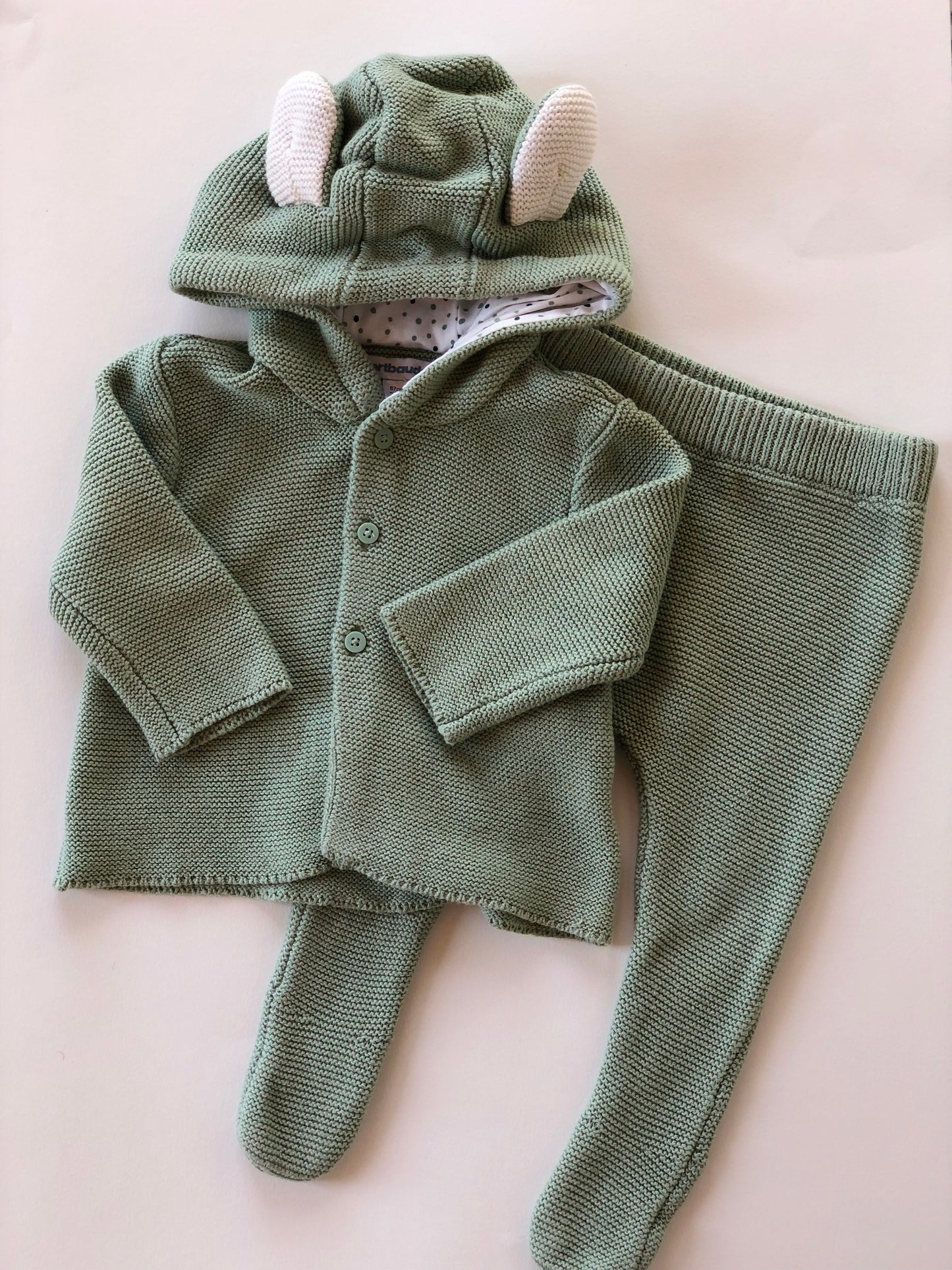 Ensemble en mailles vert Vertbaudet 6 mois
