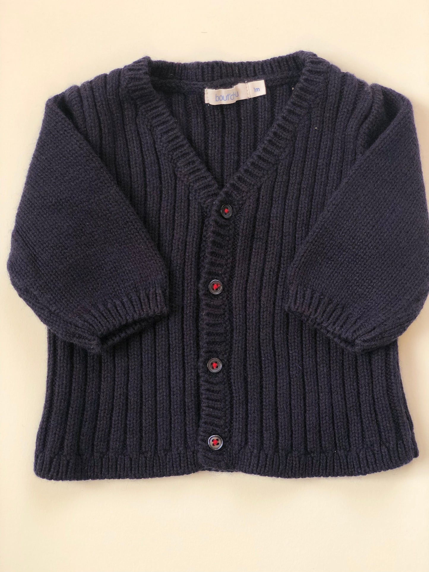 Gilet bleu marine Bout’chou 1 mois