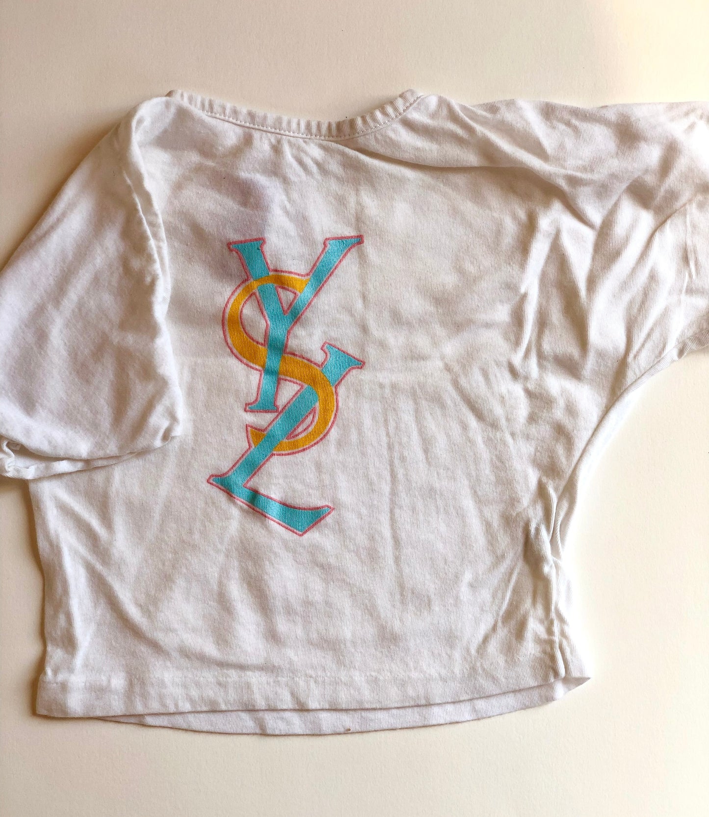 IMPARFAIT T-shirt blanc Yves St Laurent Vintage 6 mois