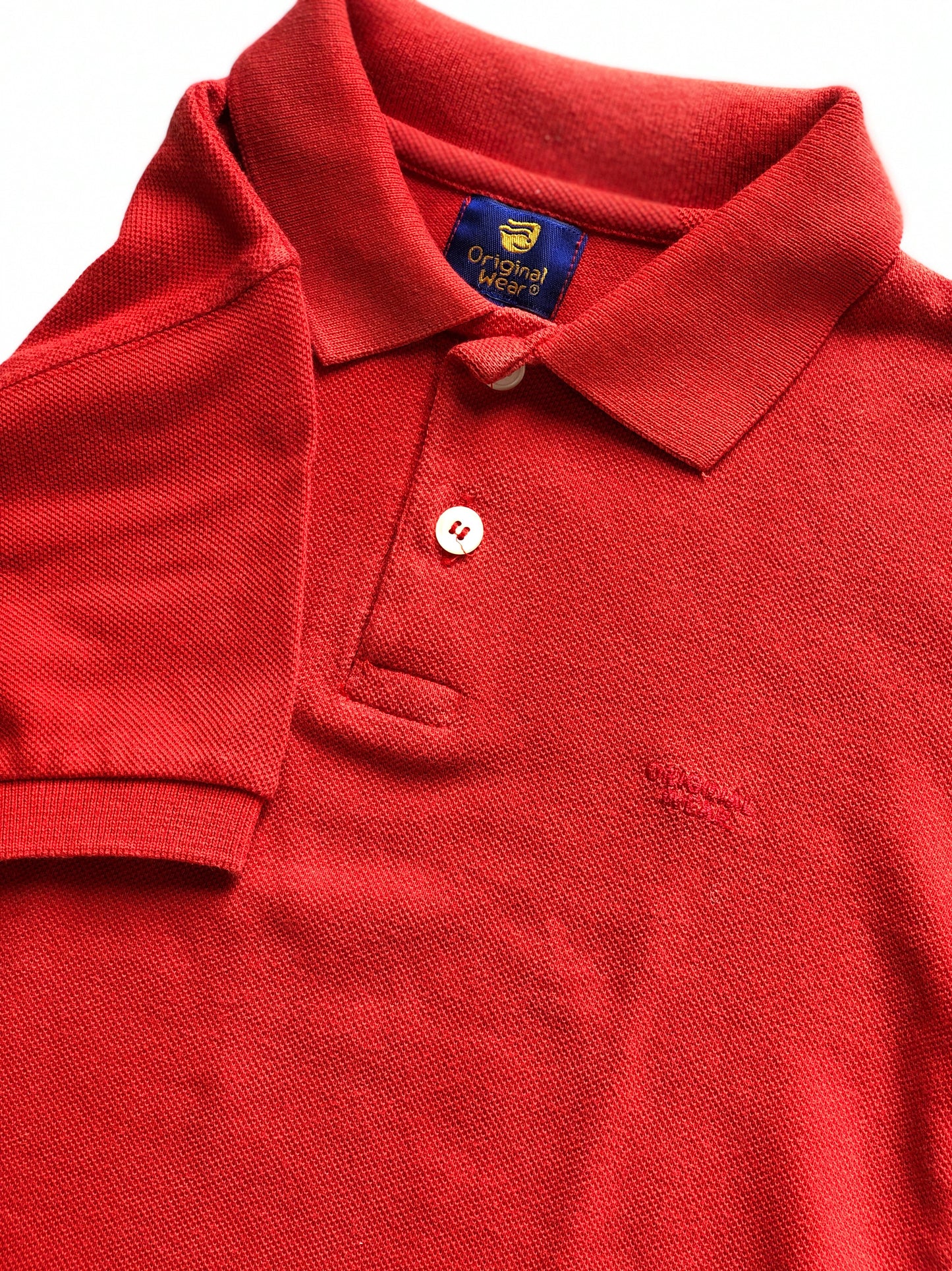 Polo manches courtes rouge vintage Original Wear 5 ans