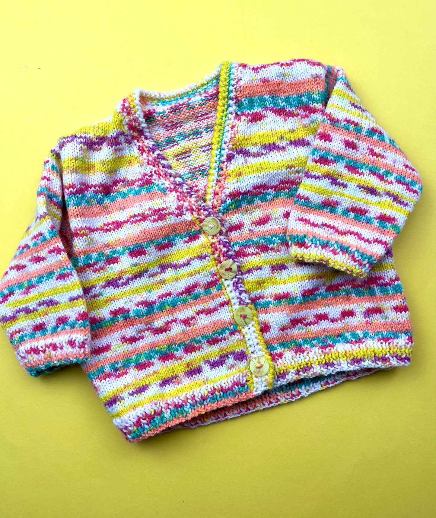 Gilet en mailles multicolore 3 mois