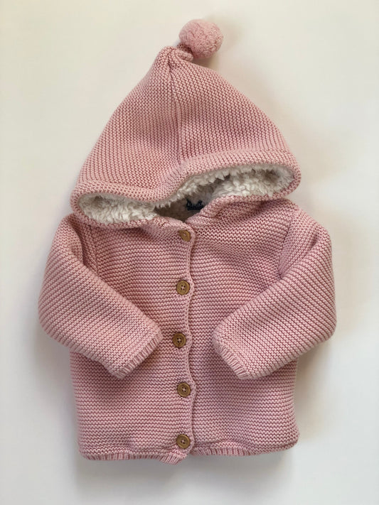 Gilet à capuche en mailles rose Kiabi 6 mois