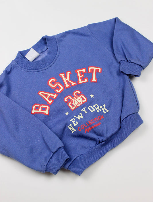 Sweat « Basket » bleu vintage 3 ans