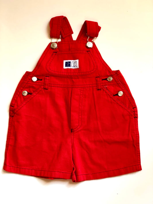 Salopette courte rouge Kiabi 18 mois