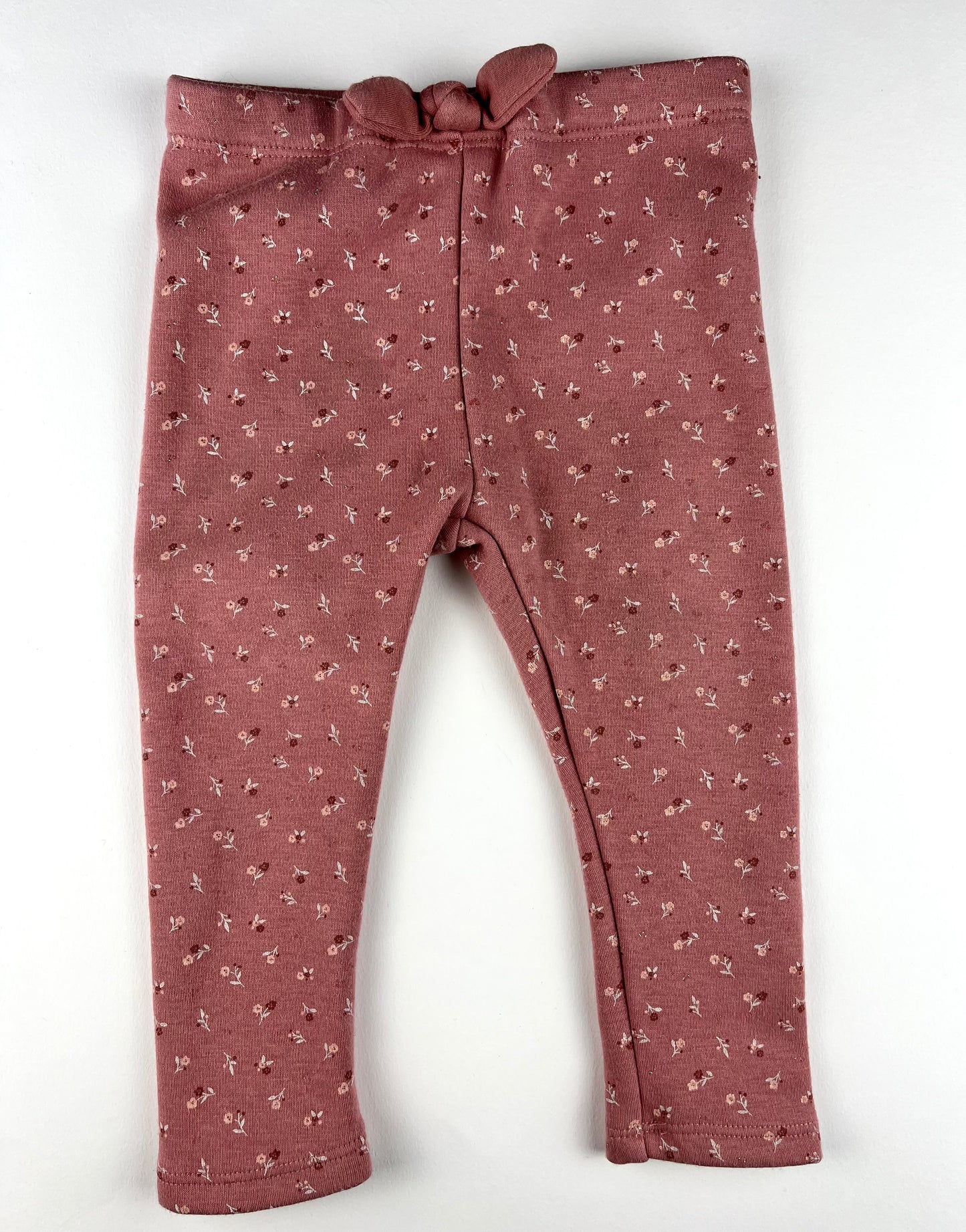 Legging rose à fleurs Kiabi 18 mois
