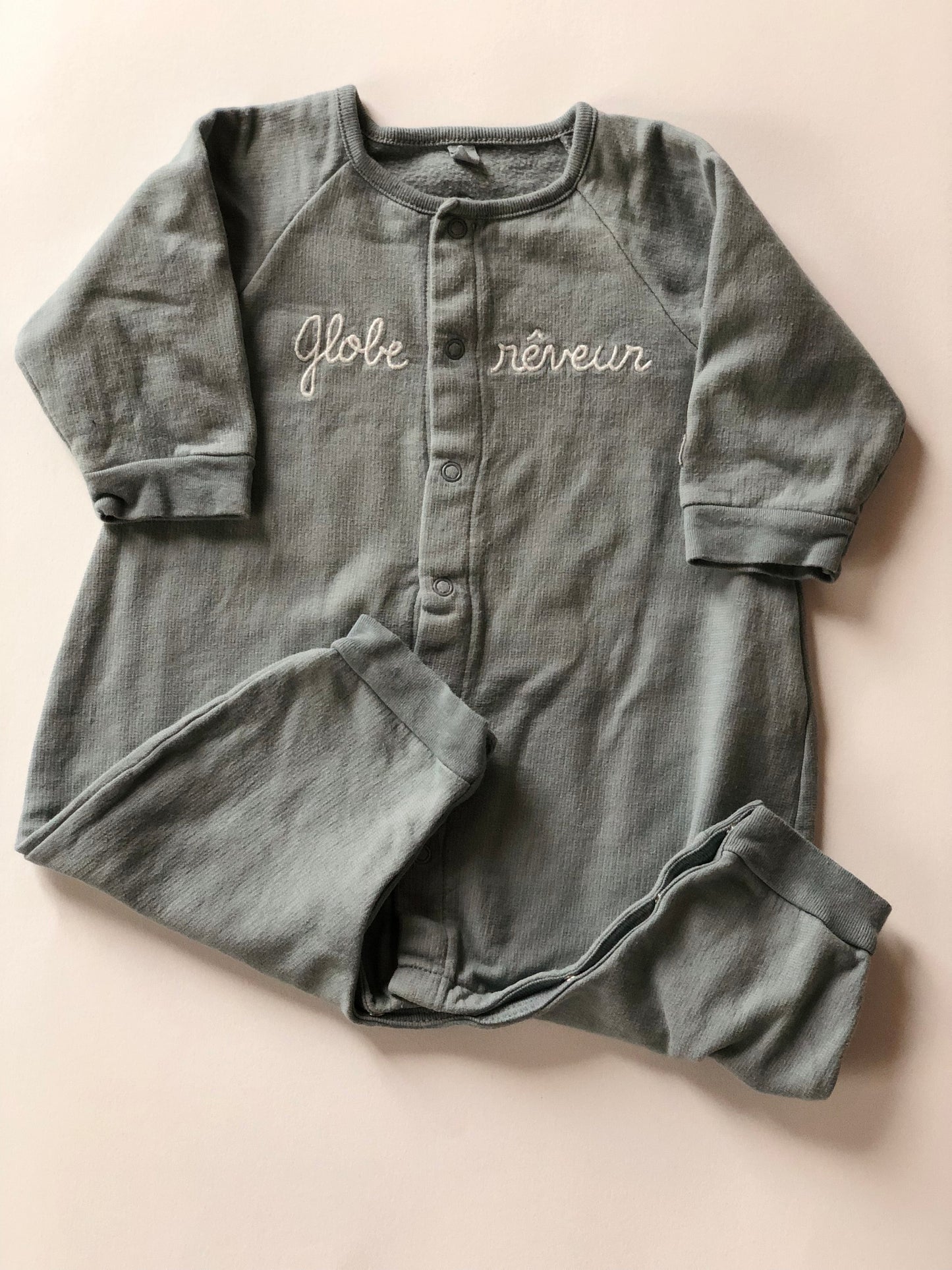 Combinaison bleu « globe rêveur » Petit Bateau 6 mois