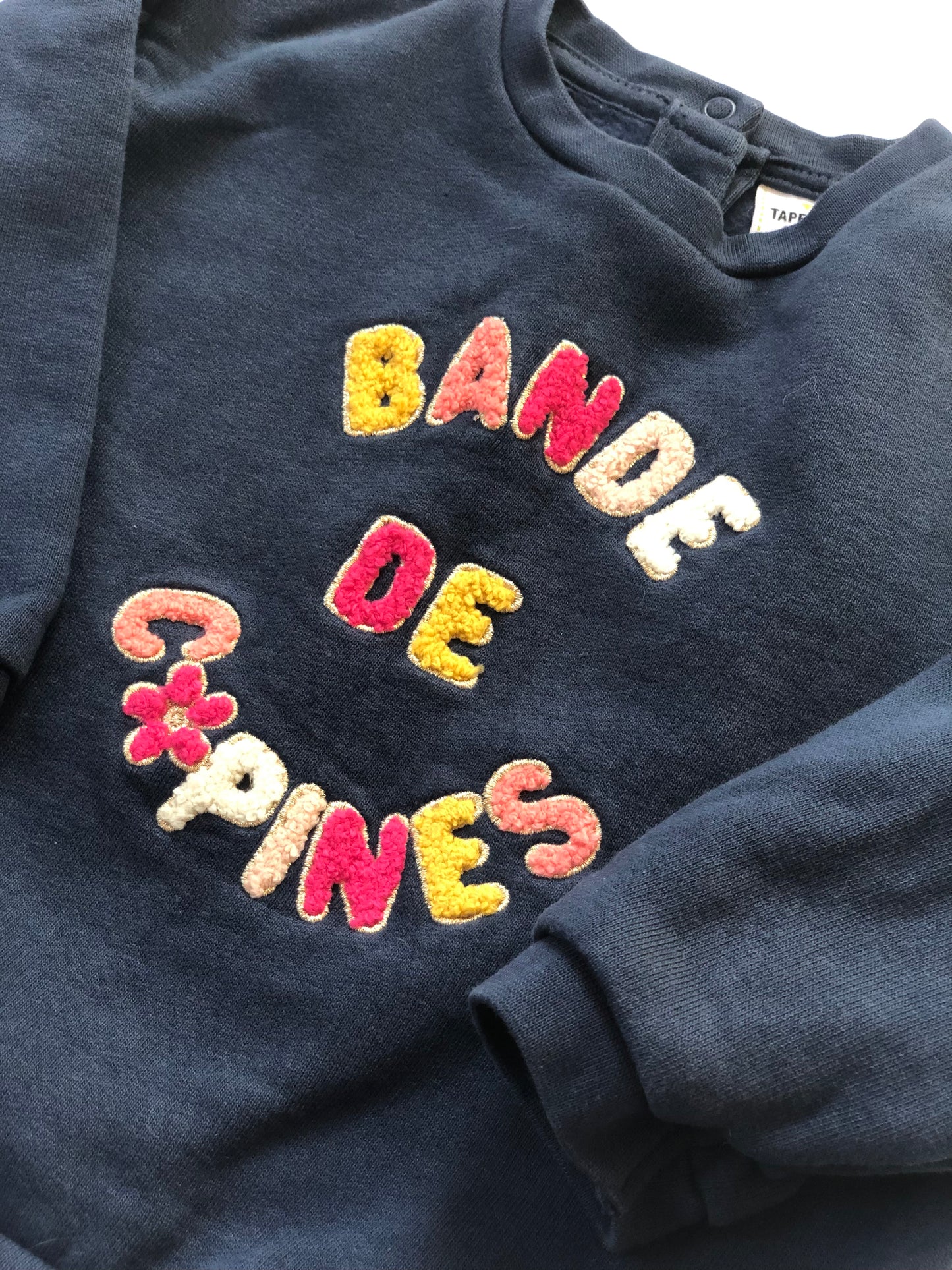 Sweat-shirt bleu Tape à l’oeil 18 mois