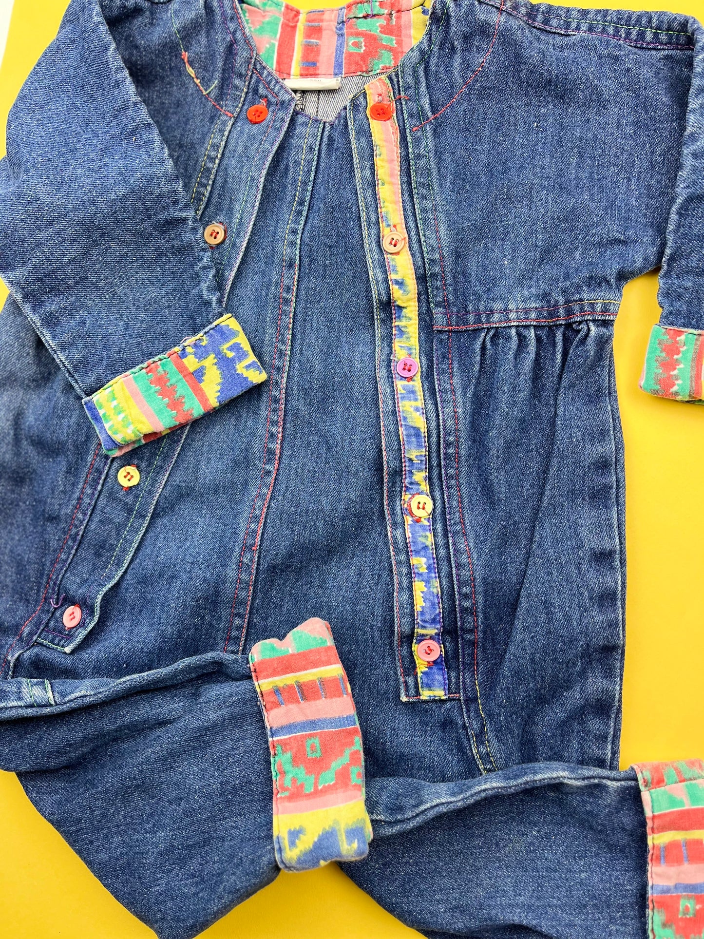 Combinaison en jeans vintage 12 ans