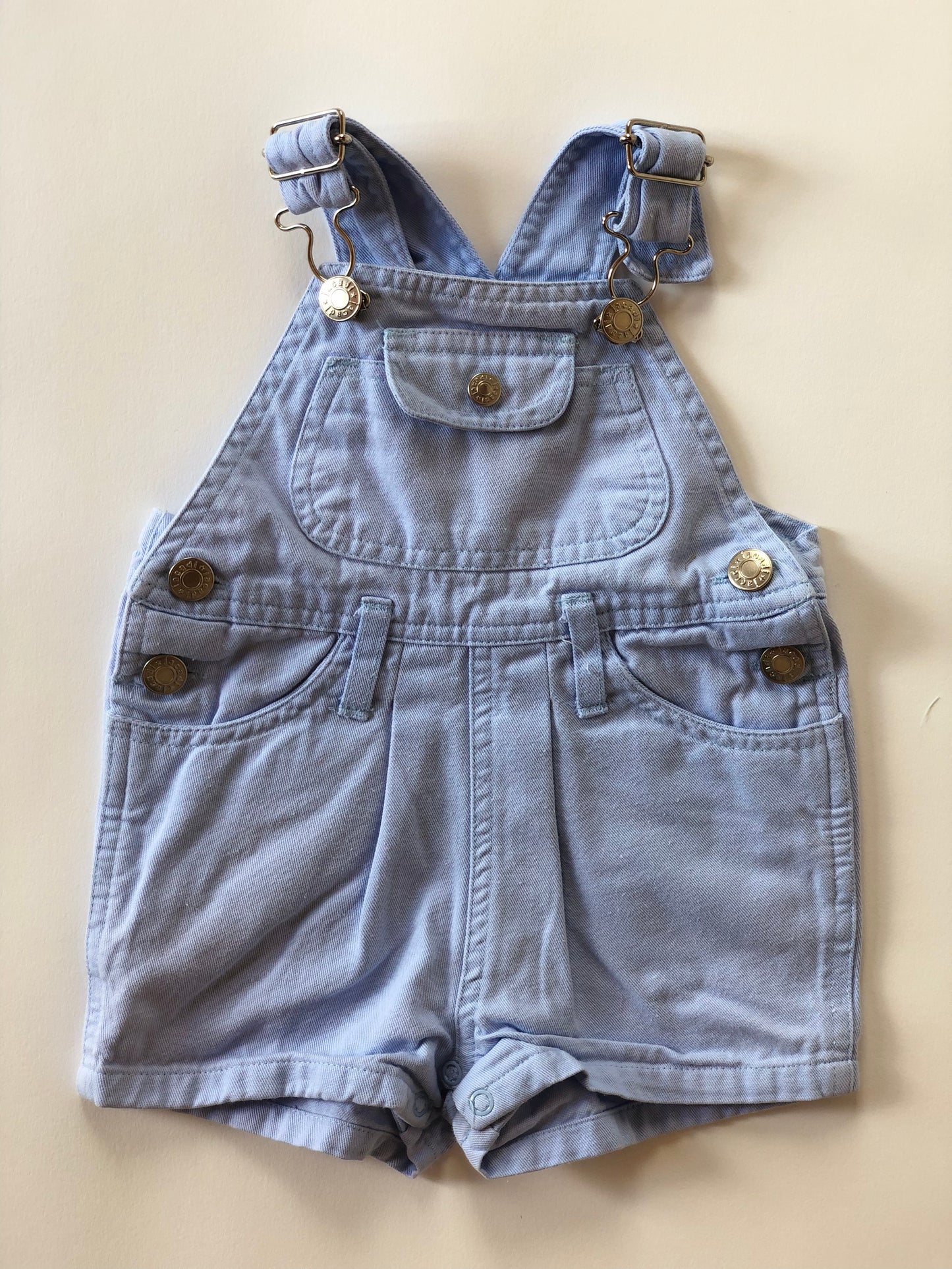 Salopette courte en denim bleue vintage Jacadi 6 mois