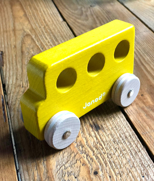 Autobus en bois jaune Janod