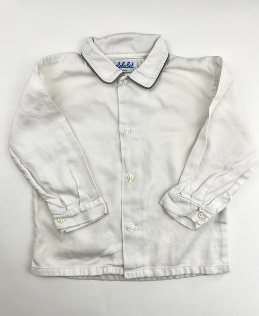 Chemise blanche vintage Alphabet 18 mois