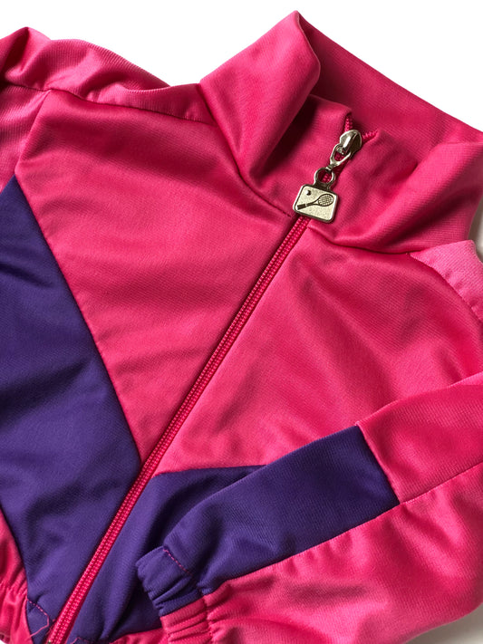 Veste de sport rose et violet Vintage Top Sport 6-12 mois
