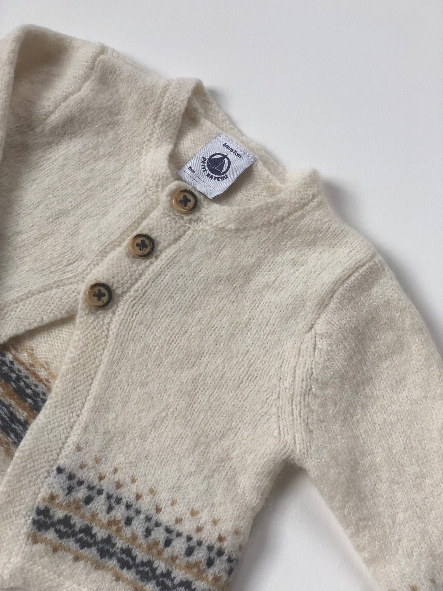 Gilet en mailles blanc Petit Bateau 6 mois