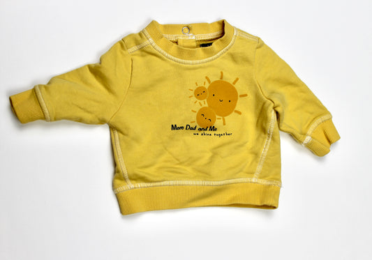 Sweat soleil jaune Kiabi 3 mois
