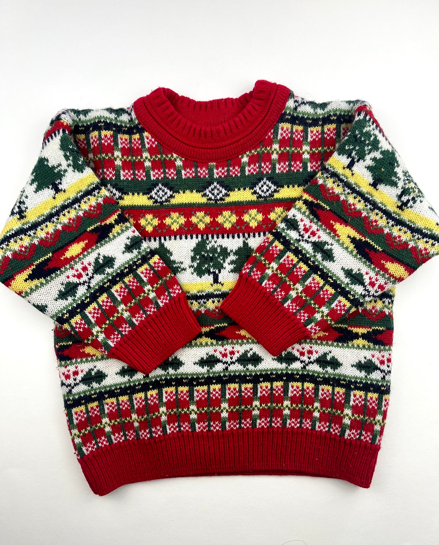 Pull en mailles vintage Claueux 4 ans