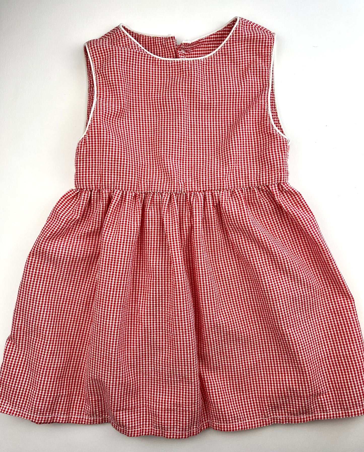 Robe en vichy rouge 2 ans