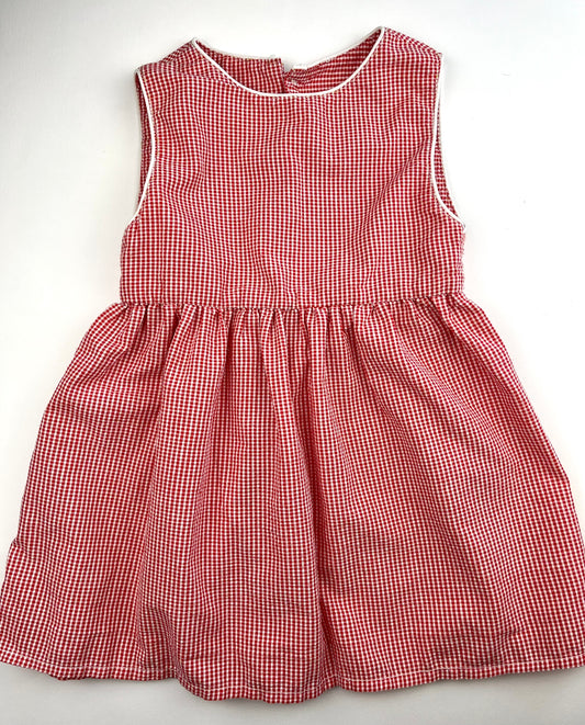 Robe en vichy rouge 2 ans