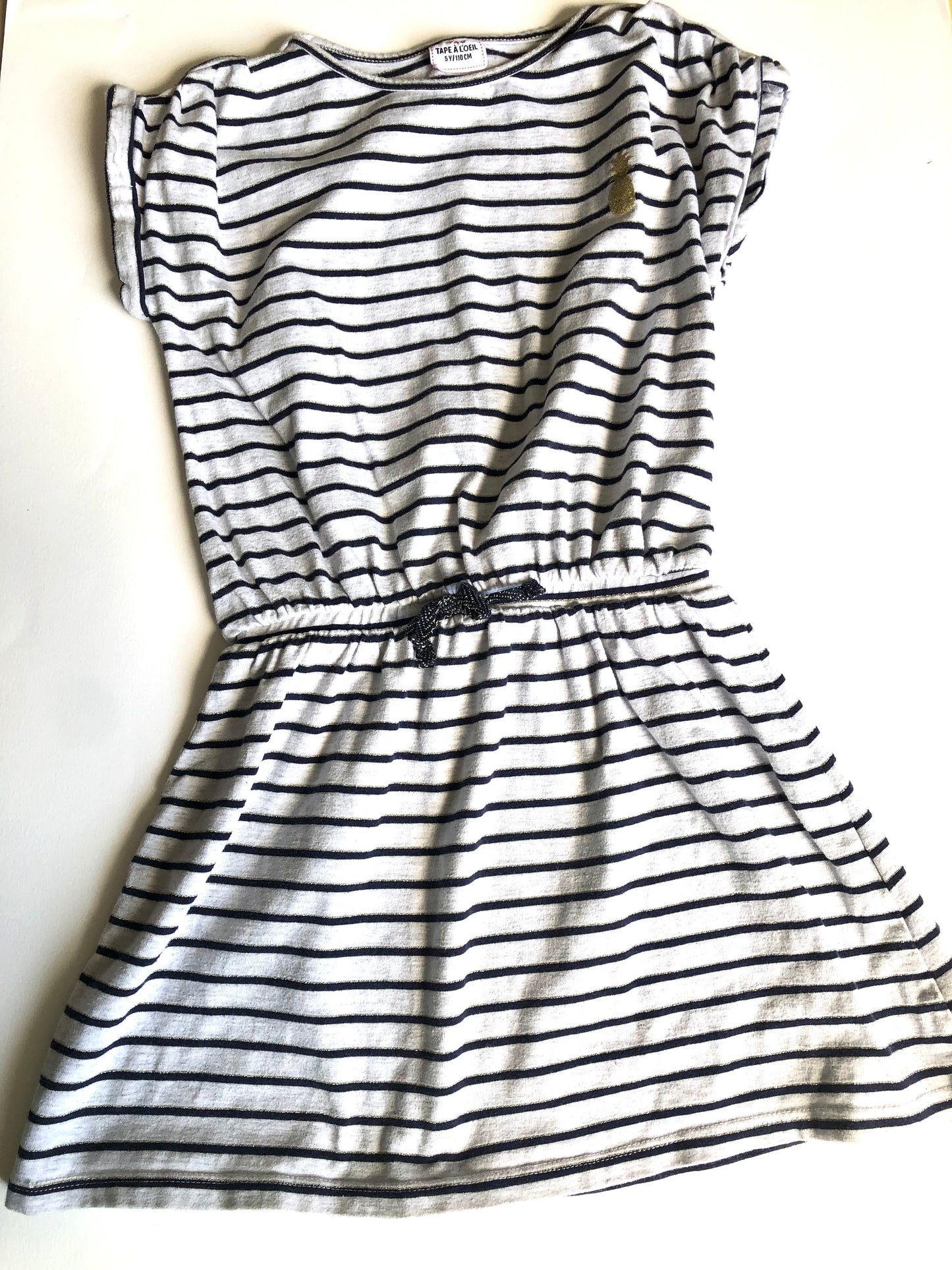 Robe marinière grise Tape à l’Oeil 5 ans