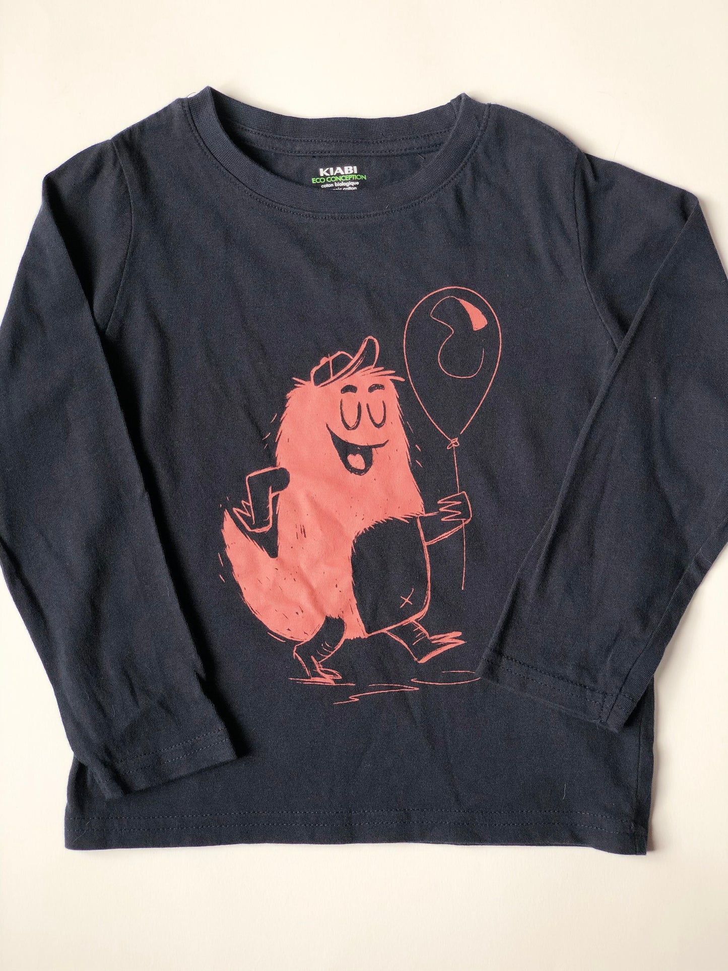 T-shirt manches longues noir Kiabi 4 ans