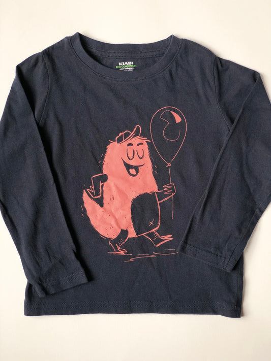 T-shirt manches longues noir Kiabi 4 ans