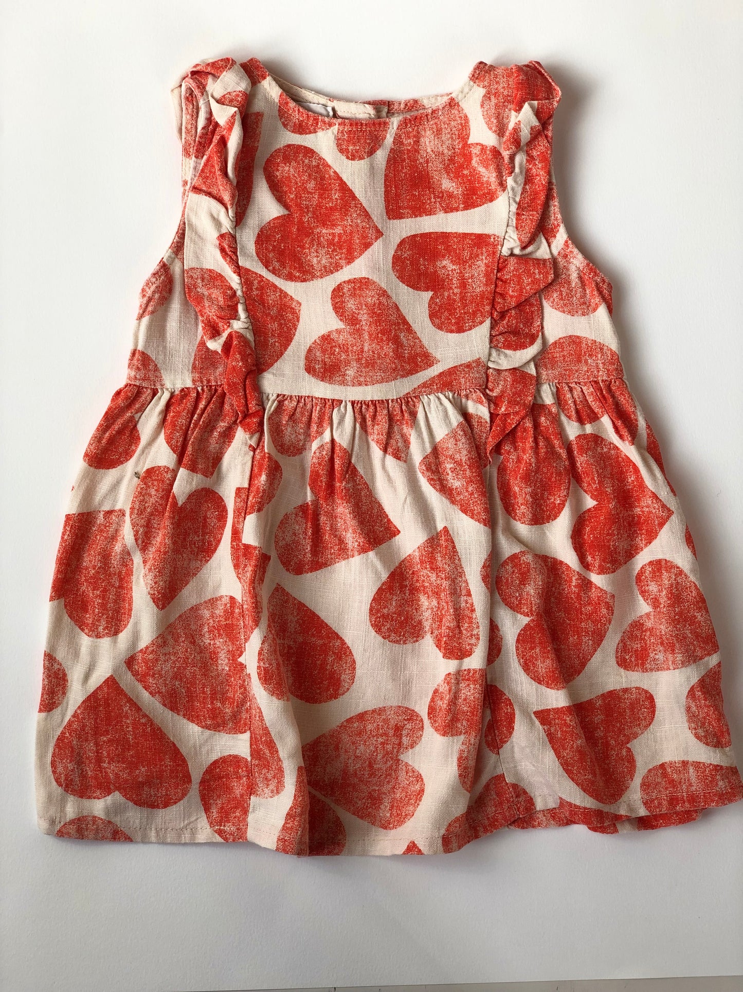 Robe motif cœurs rouge et beige Bobo Choses 18 mois