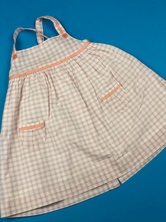 Robe à bretelles rose rayée Cyrillus 9 mois