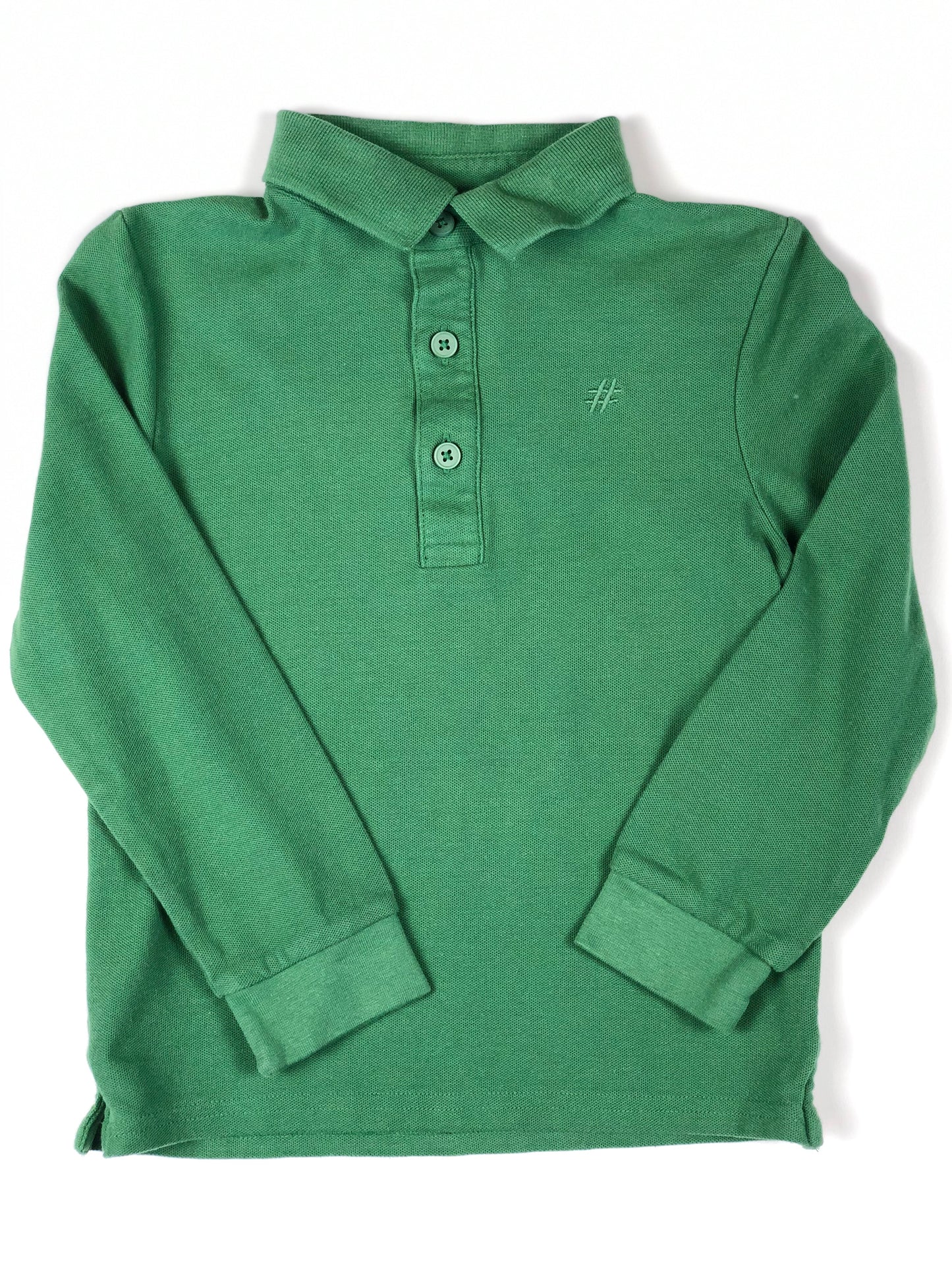 Polo manches longues vert Kiabi 6 ans