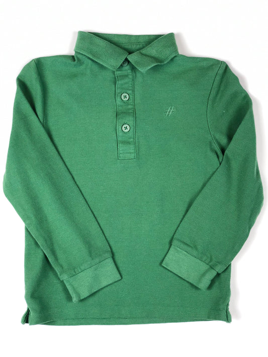 Polo manches longues vert Kiabi 6 ans