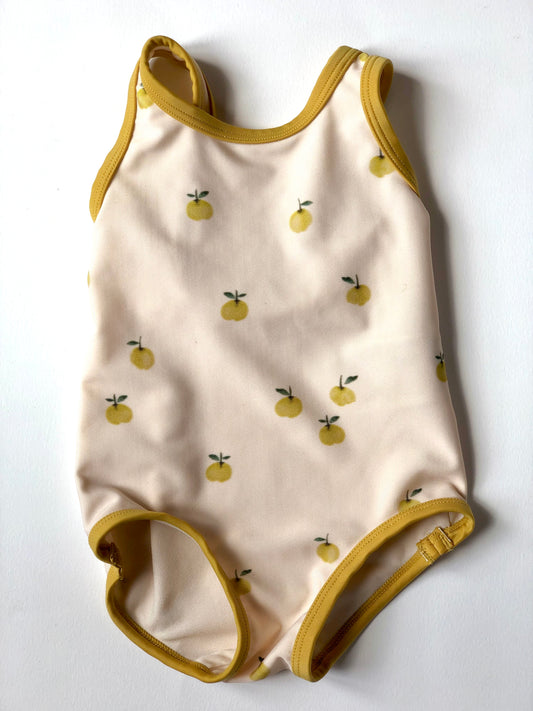 Maillot de bain beige et jaune motif pommes H&M 9 mois