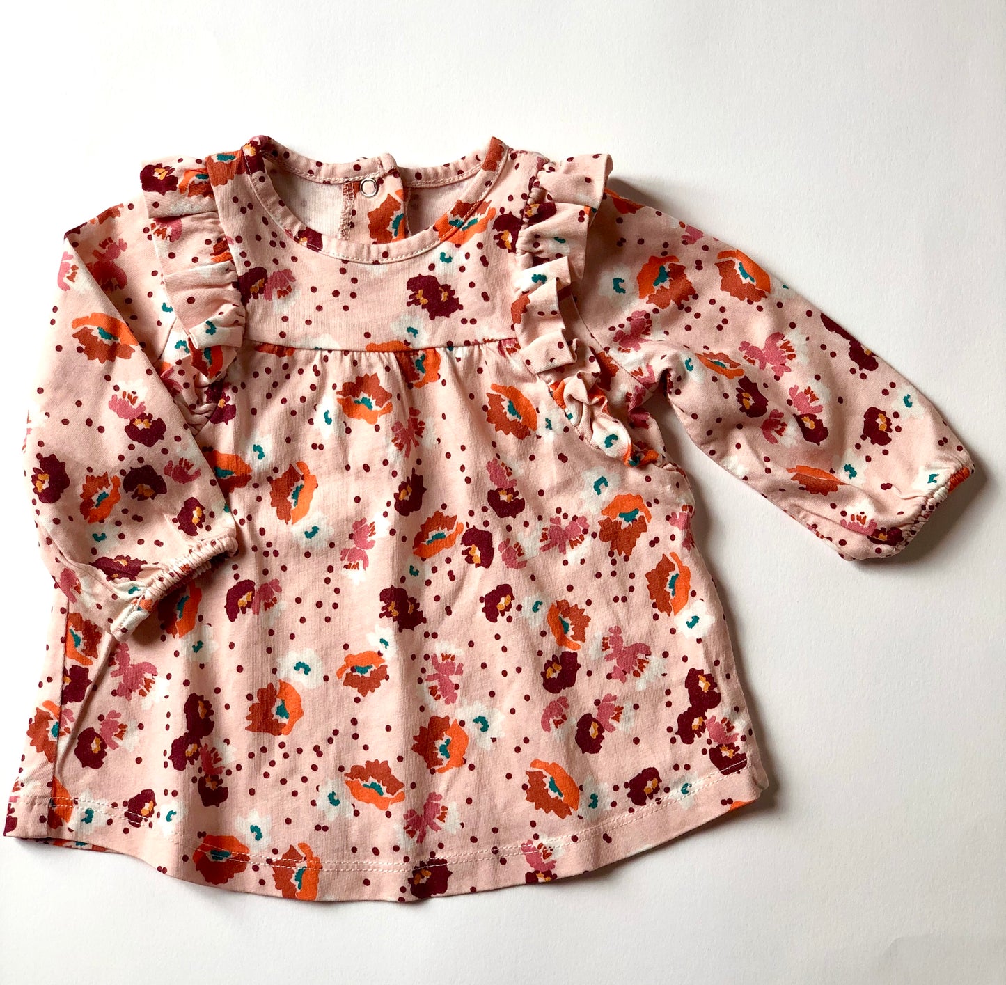 Robe à fleurs rose Grain de blé 3 mois