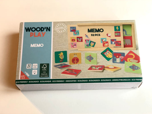 Jeu Mémo en bois Wood’n play neuf