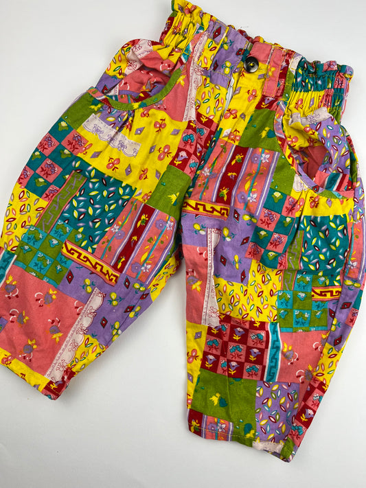 Pantalon multicolore vintage Kids Team 12 mois