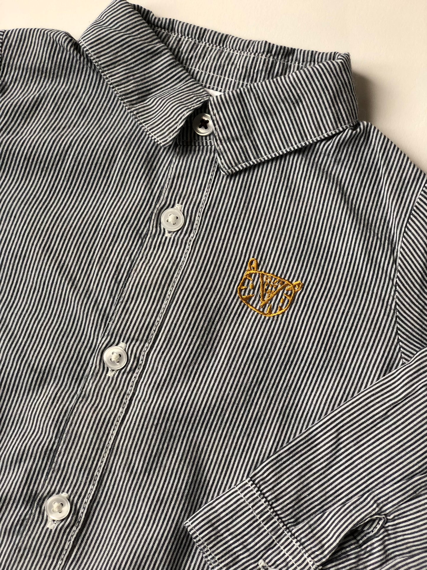 Chemise à rayures bleu et blanc Grain de blé 9 mois