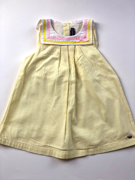 Robe avec col jaune et rose Sergent Major 12 mois