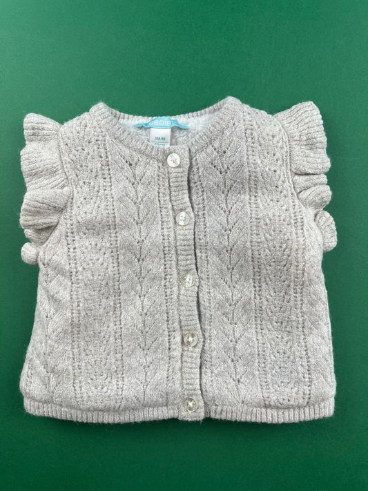 Gilet en mailles gris Obaïbi 3 mois