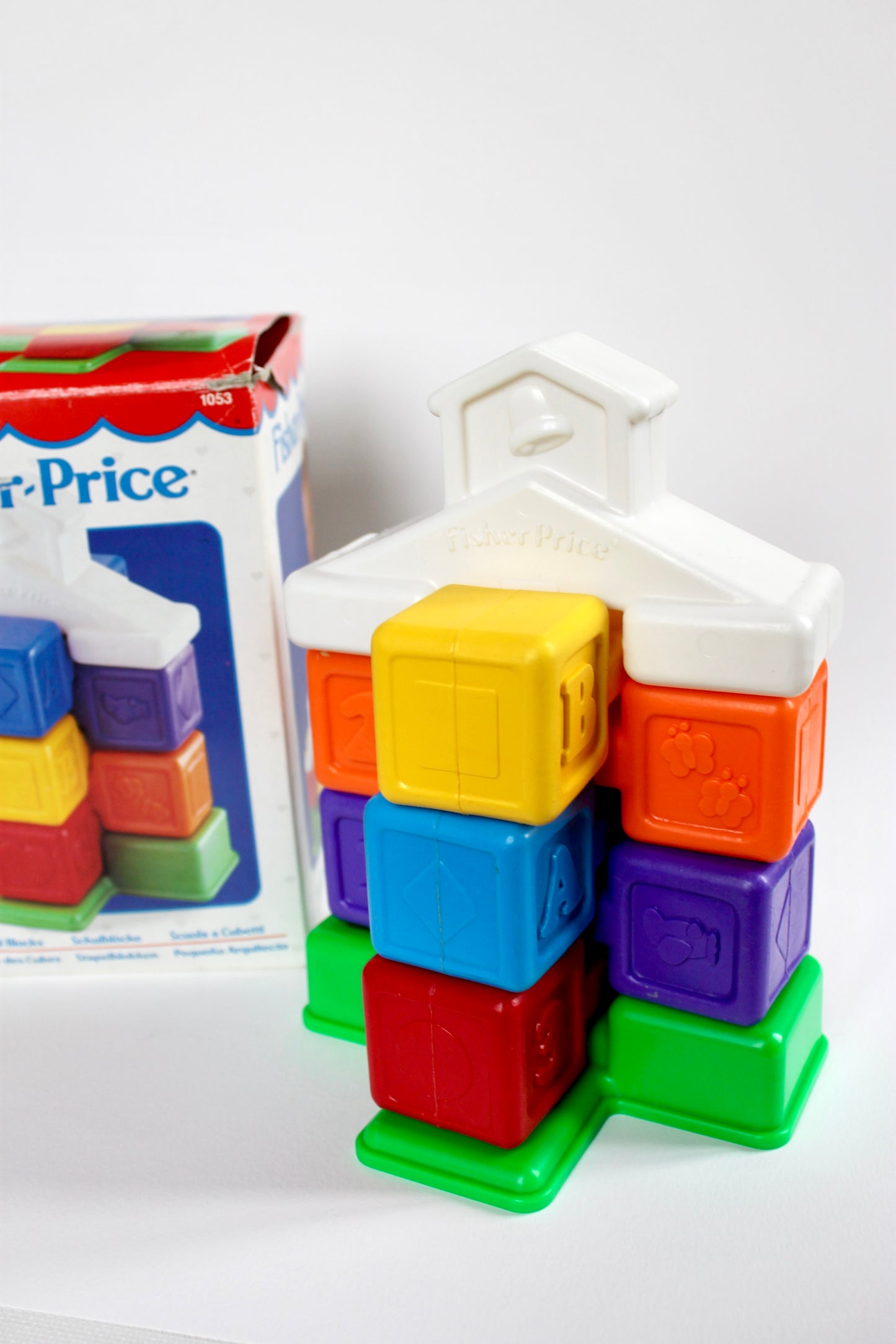 Jeux cubes à empiler School Blocks vintage Fisher-Price