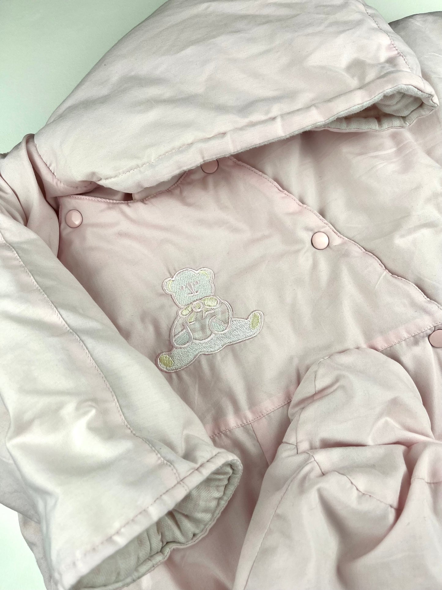 Combinaison pilote rose pâle vintage L’Enfant Do 12 mois