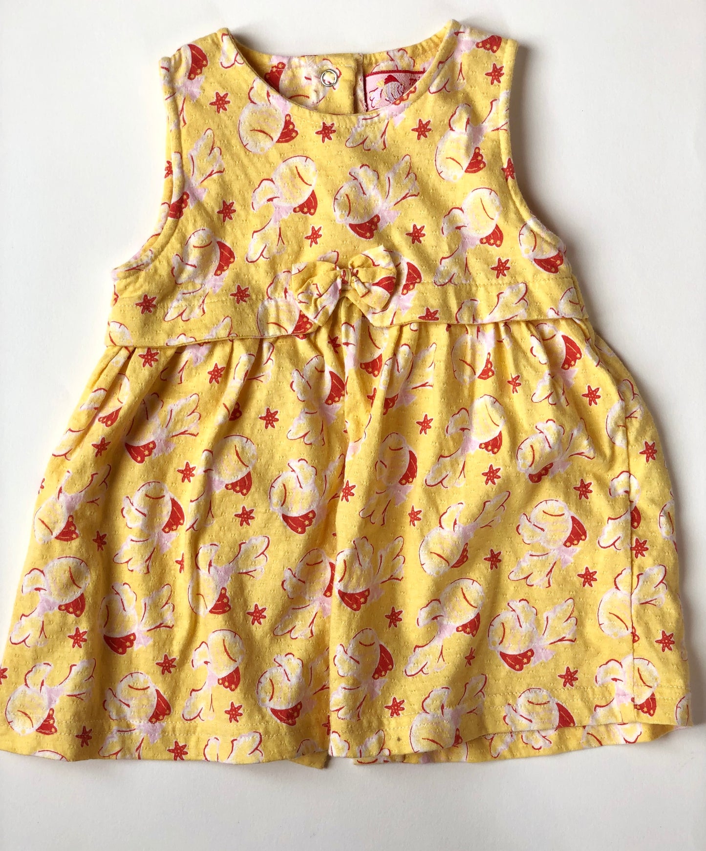 Robe jaunes motif poissons vintage Mini Adélie 6 mois