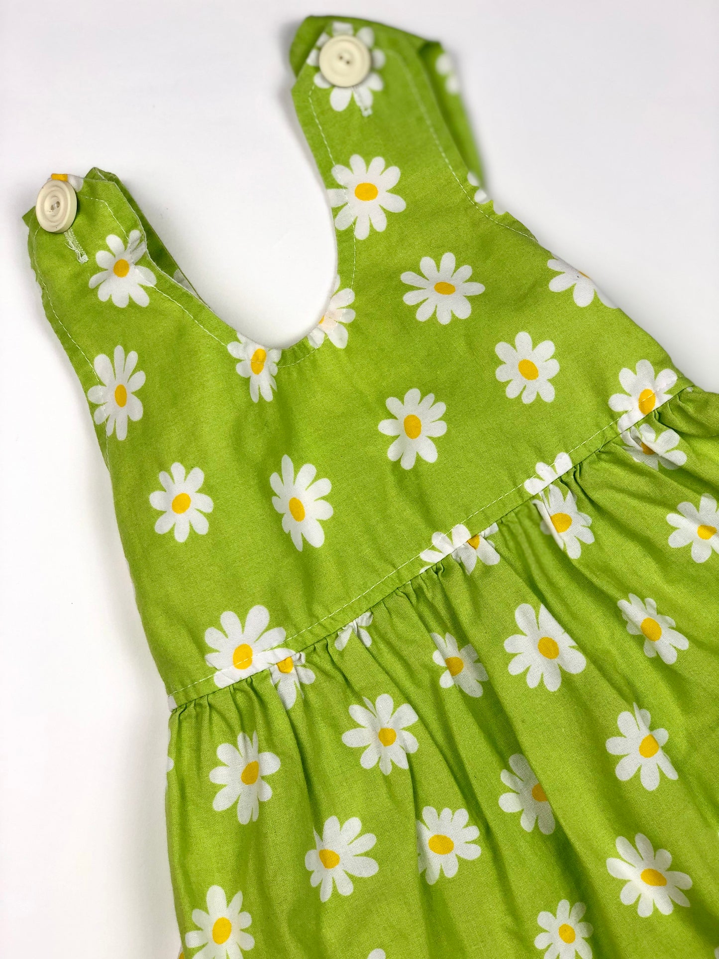 Robe verte à fleurs vintage Bout’chou 18 mois