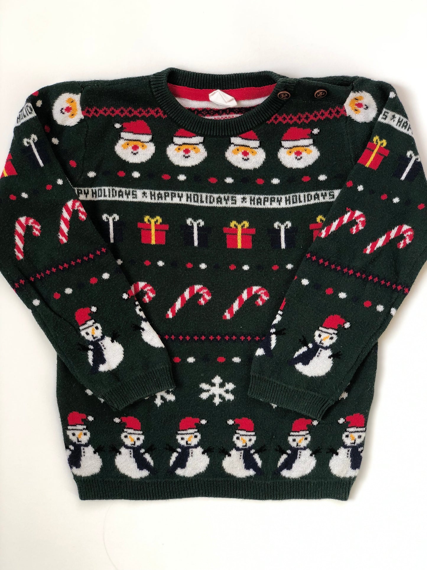 Pull de Noël vert H&M 3 ans