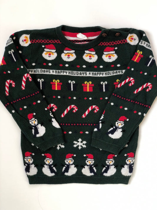 Pull de Noël vert H&M 3 ans
