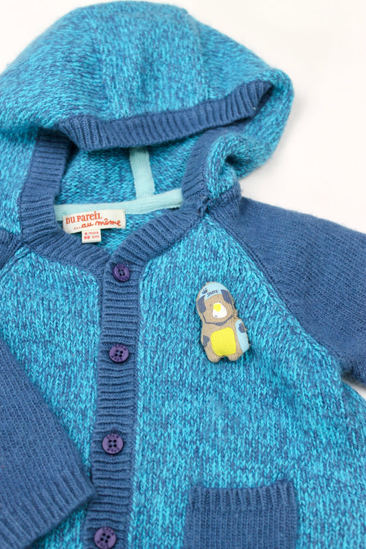 Gilet à capuche bleu Du Pareil Au Même 6 mois