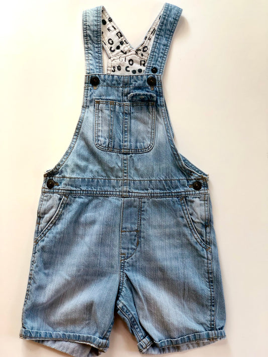 Salopette courte en jeans bleue H&M 2 ans