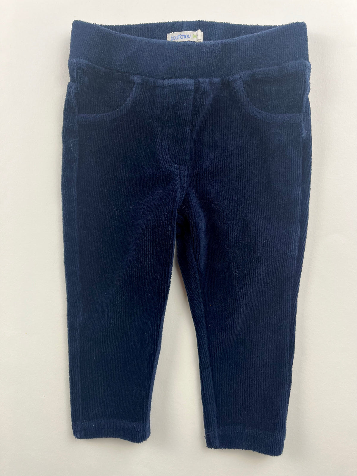Pantalon velours bleu marine Bout’chou 9 mois