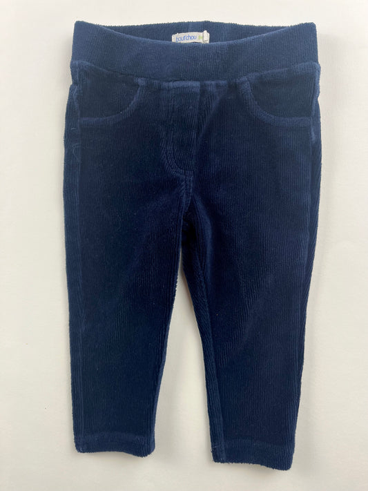Pantalon velours bleu marine Bout’chou 9 mois