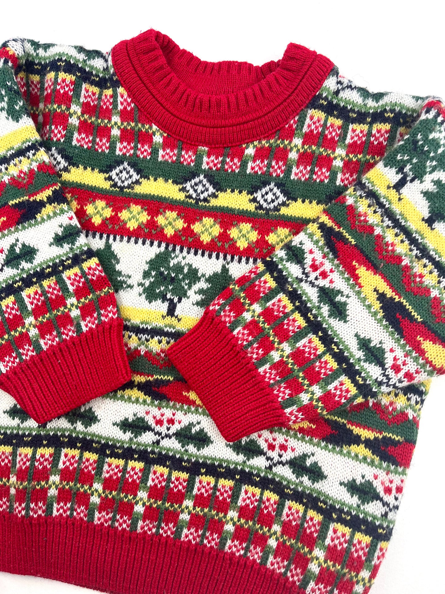 Pull en mailles vintage Claueux 4 ans