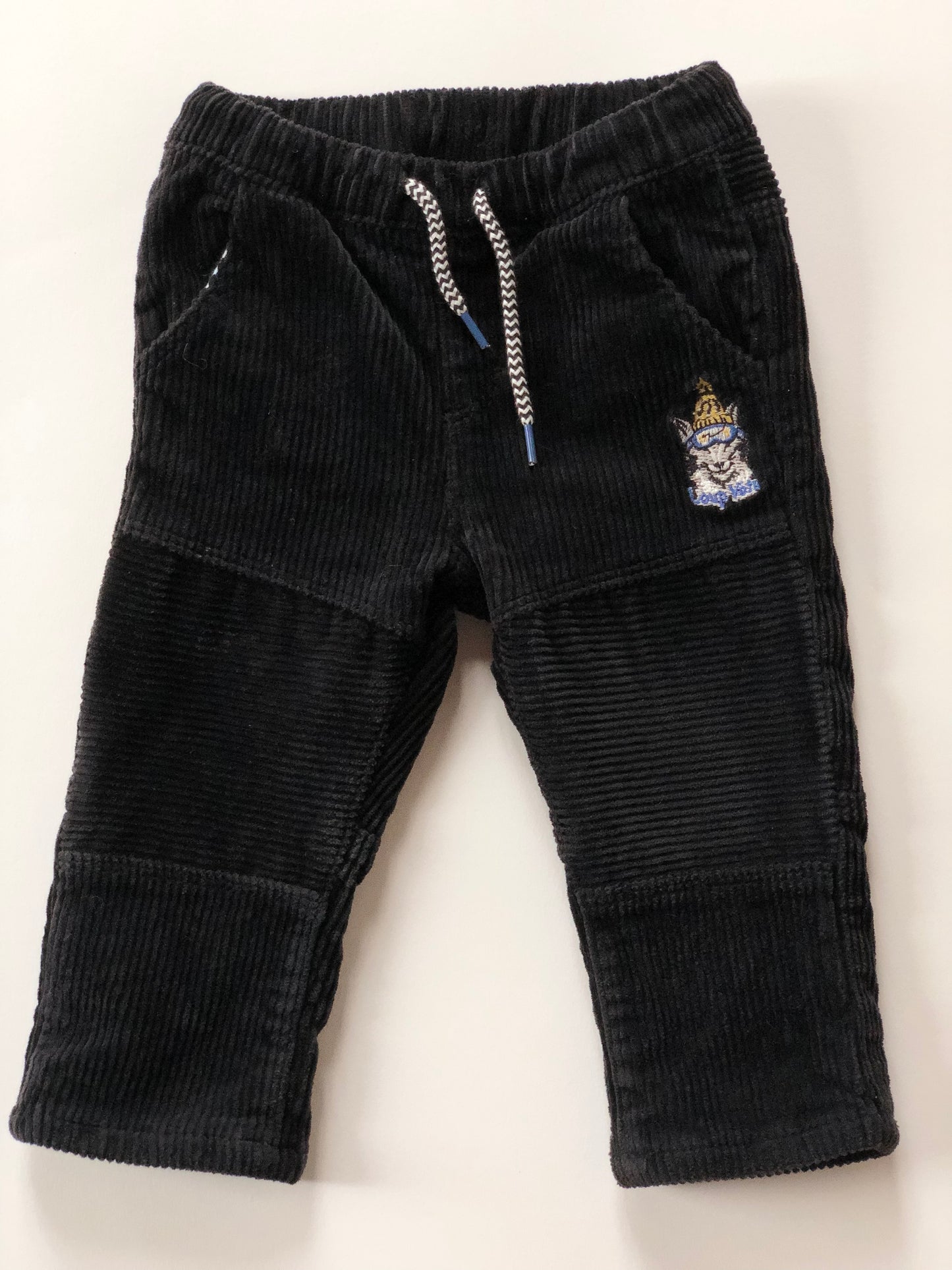 Pantalon en velours côtelé noir La Compagnie des Petits 12 mois